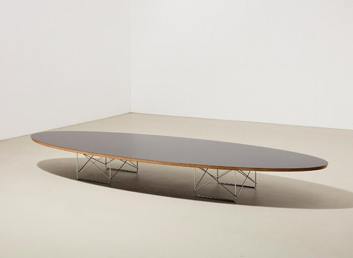 elliptical surfboard coffee table by charles and ray eames for herman miller 1951 7422 scaled