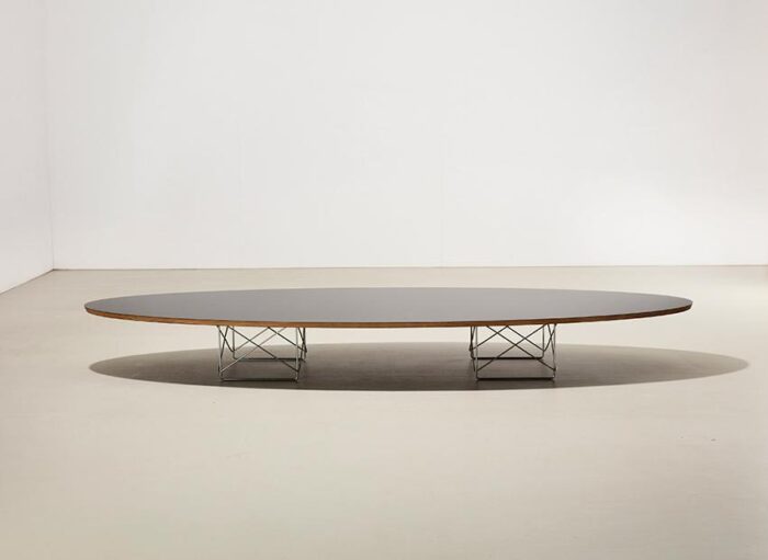 elliptical surfboard coffee table by charles and ray eames for herman miller 1951 9191 scaled