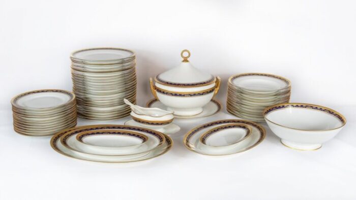 empire style porcelain dinner set for 12 by richard ginori set of 57 1