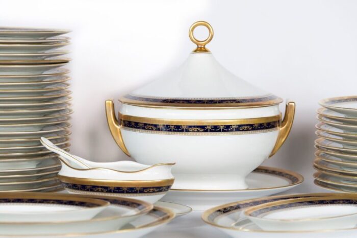 empire style porcelain dinner set for 12 by richard ginori set of 57 2