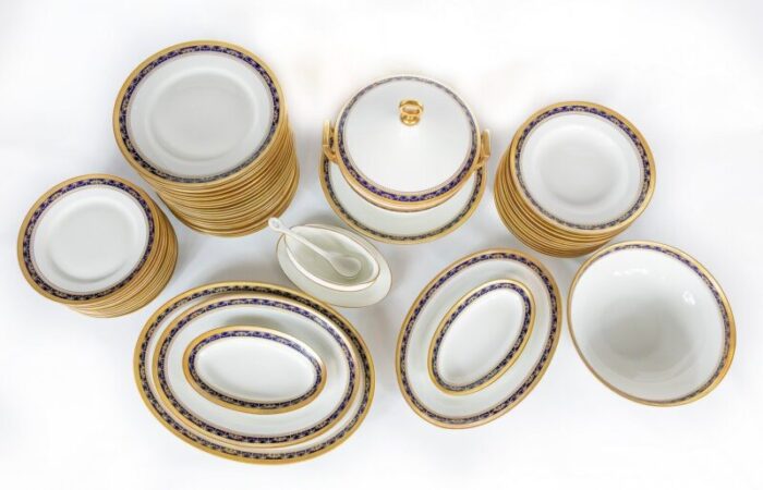 empire style porcelain dinner set for 12 by richard ginori set of 57 8