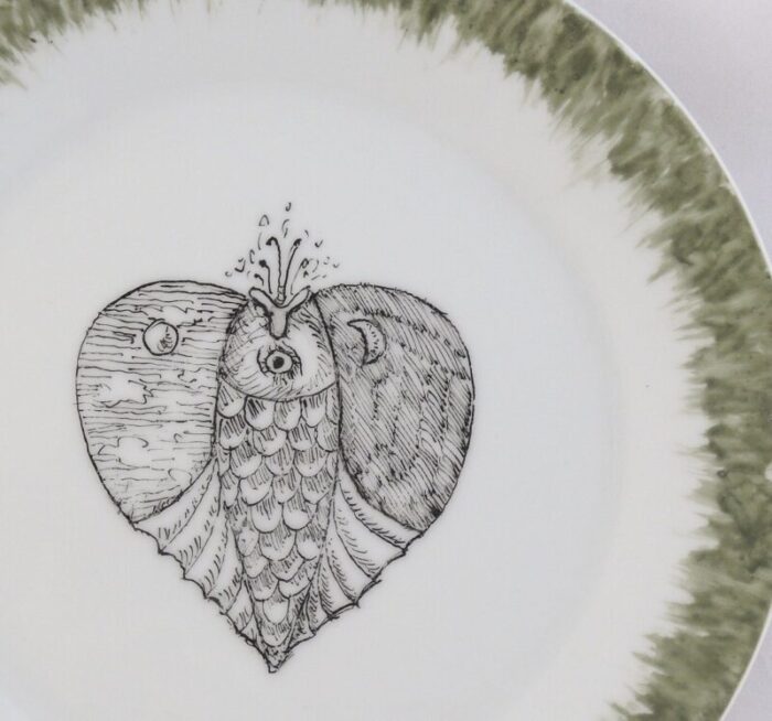 fish heart dessert plates by lithian ricci set of 2 2