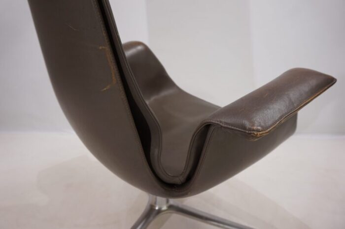 fk6725 leather chair by preben fabricius and jrgen kastholm for kill international 1960s 2307