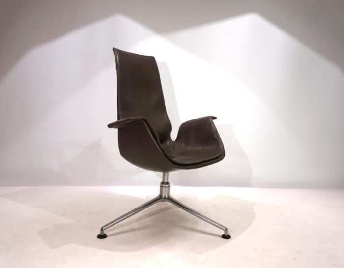 fk6725 leather chair by preben fabricius and jrgen kastholm for kill international 1960s 2520