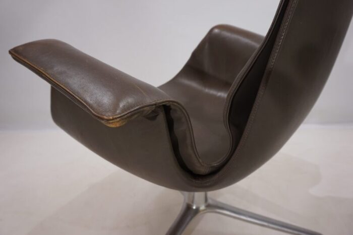 fk6725 leather chair by preben fabricius and jrgen kastholm for kill international 1960s 2559