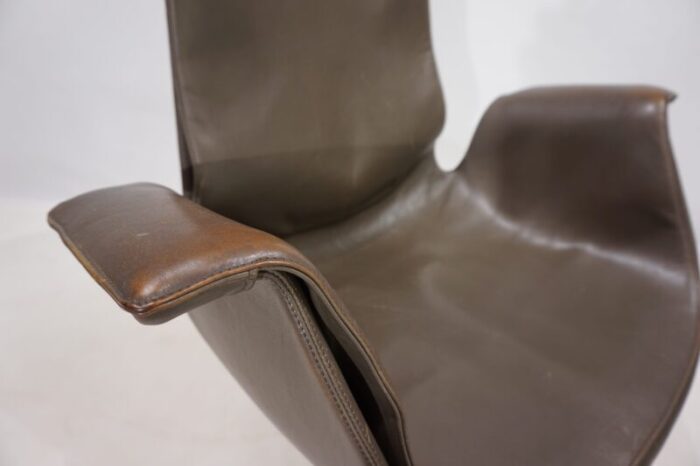 fk6725 leather chair by preben fabricius and jrgen kastholm for kill international 1960s 4448