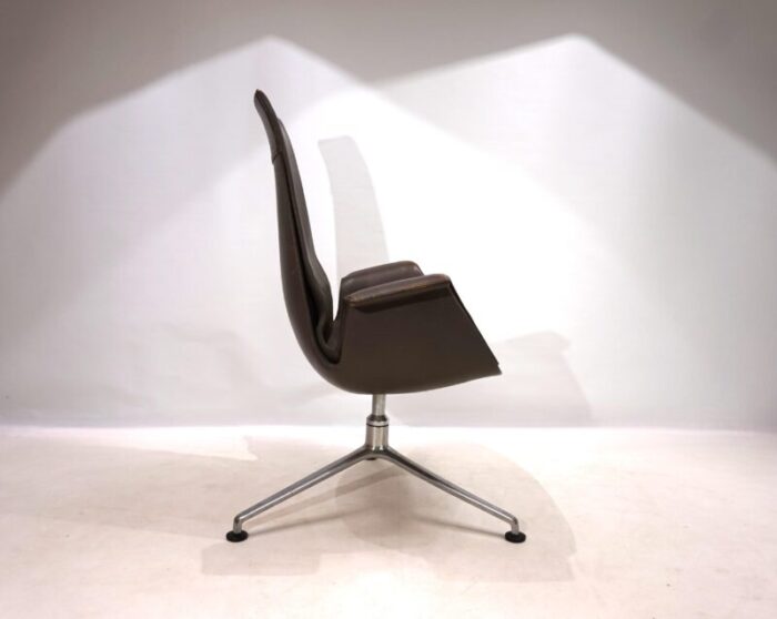 fk6725 leather chair by preben fabricius and jrgen kastholm for kill international 1960s 8207