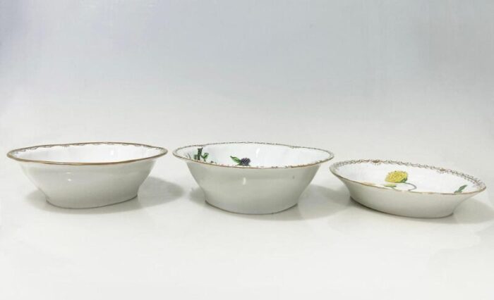 flora danica porcelain bowls by bing and grndahl denmark 1920s set of 3 9732