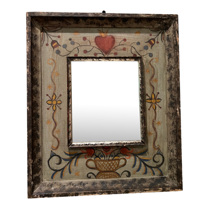 folk art style farmhouse mirror 6844