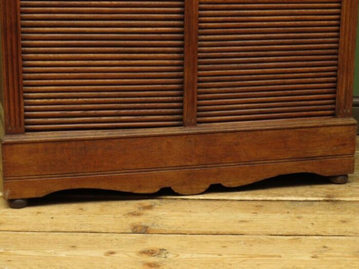 french double tambour filing cabinet with inner trays 1890s 1682