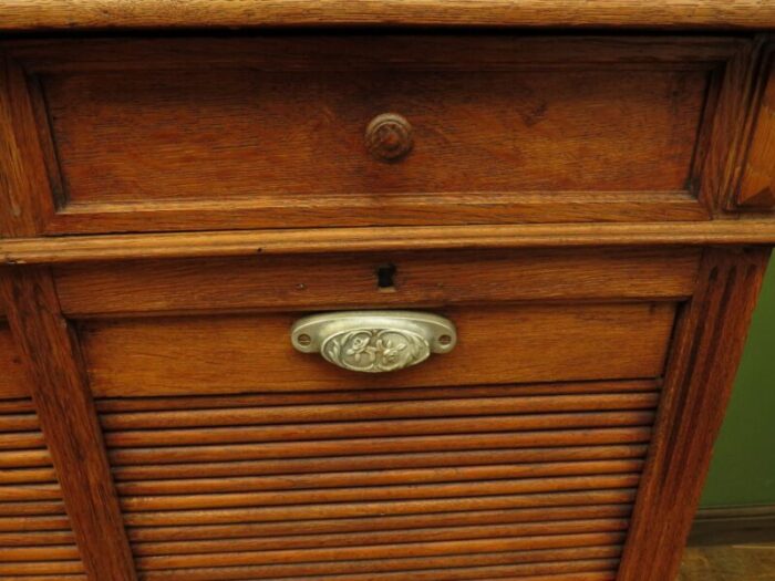 french double tambour filing cabinet with inner trays 1890s 2912