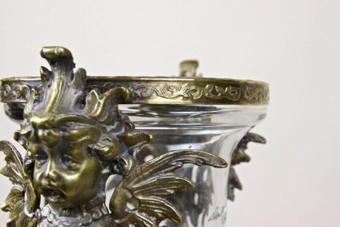 french glass vase with brass mounting france 1880s 10