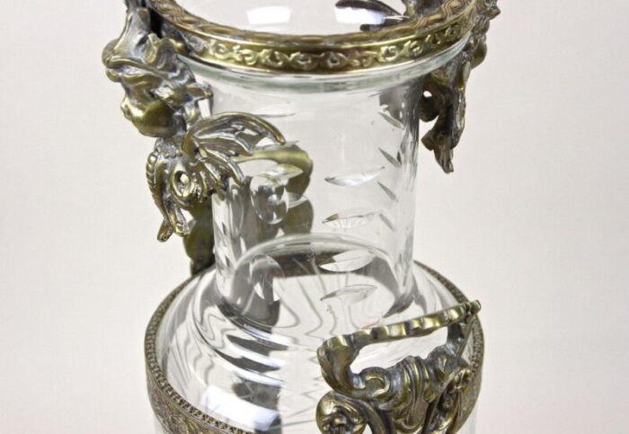 french glass vase with brass mounting france 1880s 17