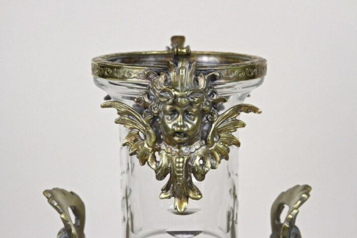 french glass vase with brass mounting france 1880s 2