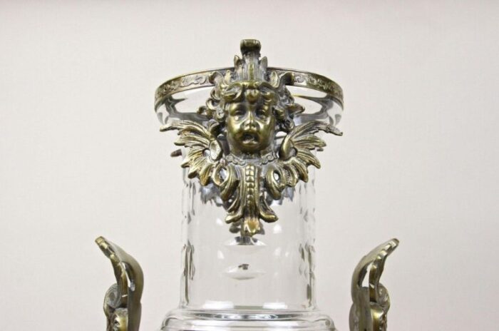 french glass vase with brass mounting france 1880s 9