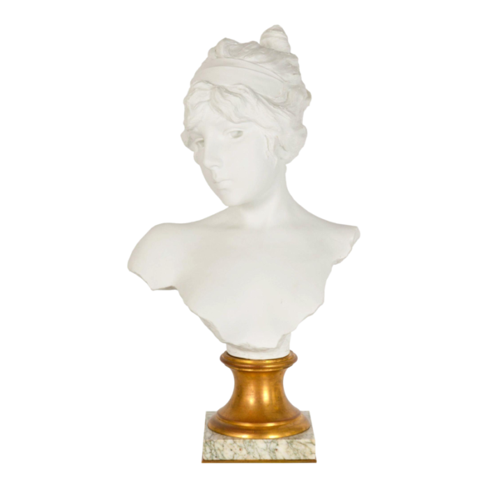 french parian porcelain bust of tanagra after emmanuel villanis ca 1890 3336