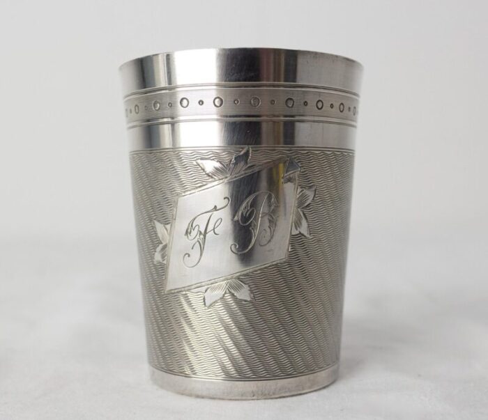 french silver metal goblet 1900s 2