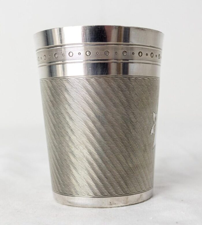 french silver metal goblet 1900s 4