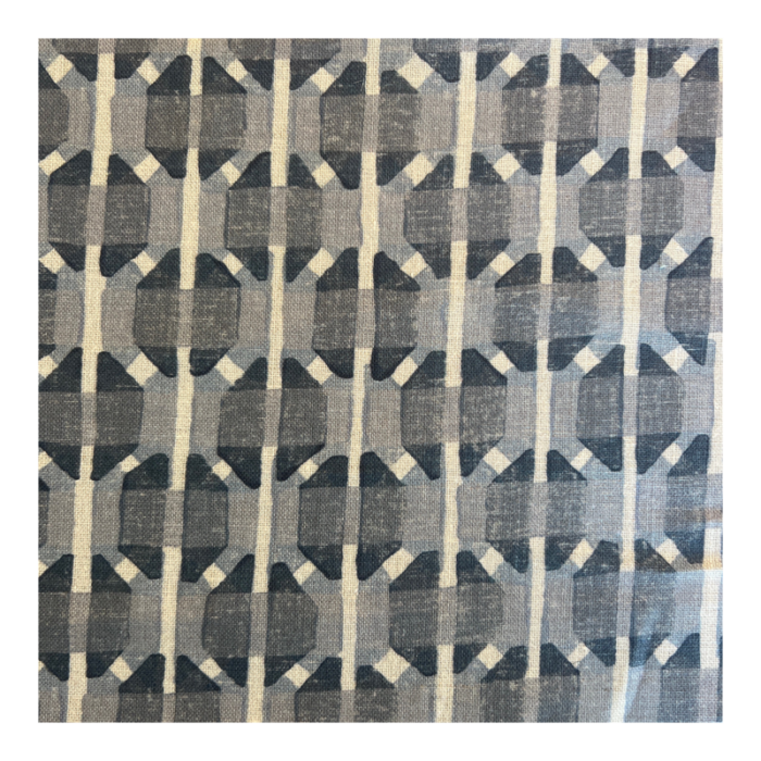 galbraith and paul bertram blue on natural linen fabric 3 y 6043