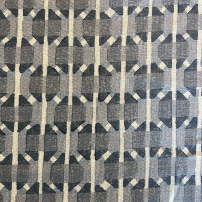 galbraith and paul bertram blue on natural linen fabric 3 y 9188