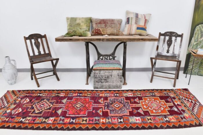 geometric pattern kilim runner rug 6