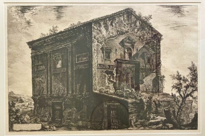 giovanni battista piranesi 1720 1778 etching veduto del tempio delle camene framed 3645