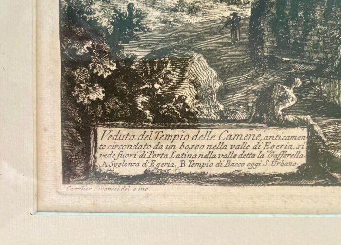 giovanni battista piranesi 1720 1778 etching veduto del tempio delle camene framed 4637