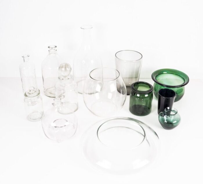 glass bottles and jars set of 13 11