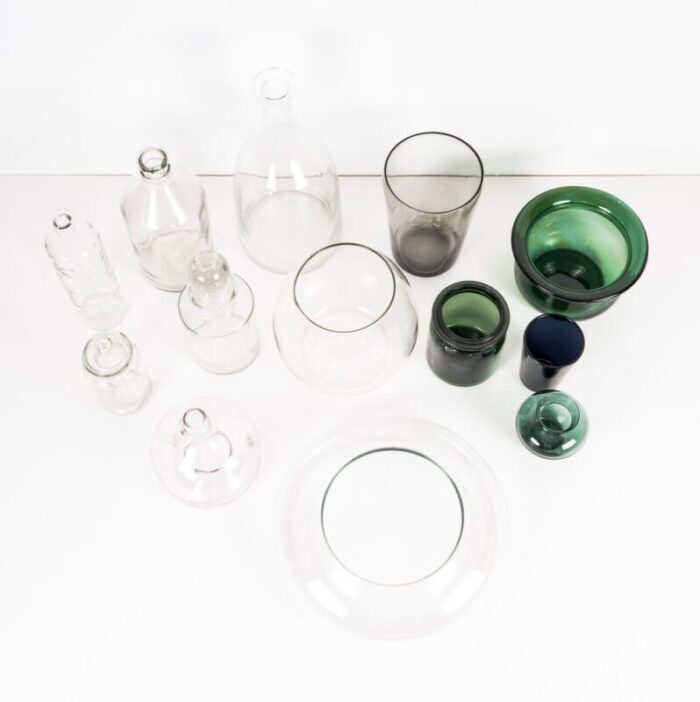 glass bottles and jars set of 13 12