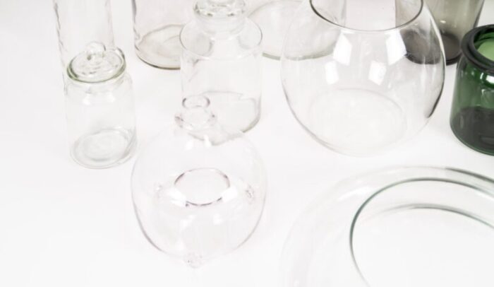 glass bottles and jars set of 13 9