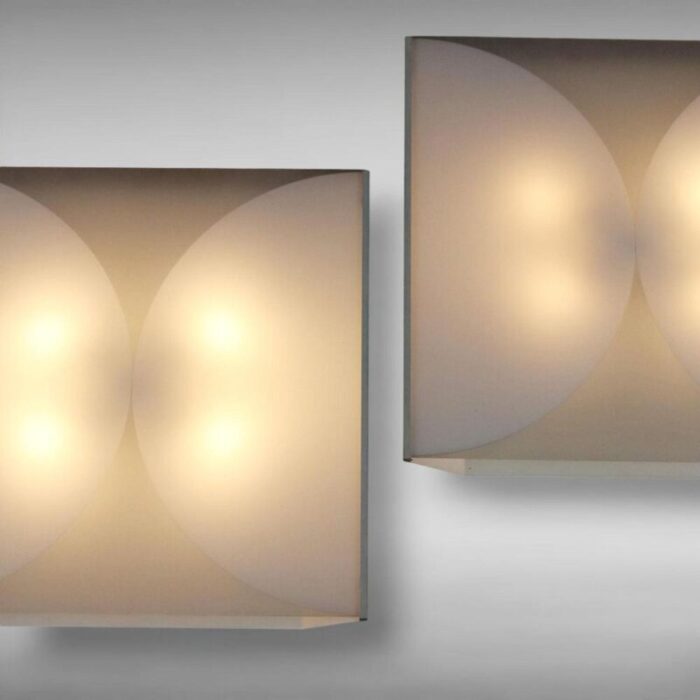 glass clessidra lamps by b piccoli for fontana arte 1970s 7688