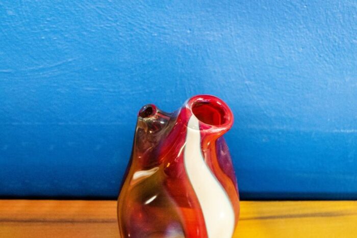 glass vase by gualtiero casalegno italy 1990s 4