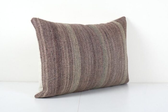 gray turkish lumbar kilim cushion cover 3