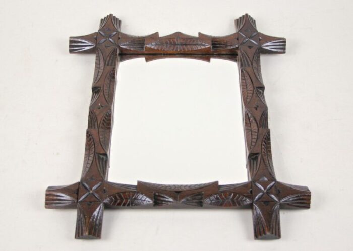 hand carved black forest mirror austria 1890s 9