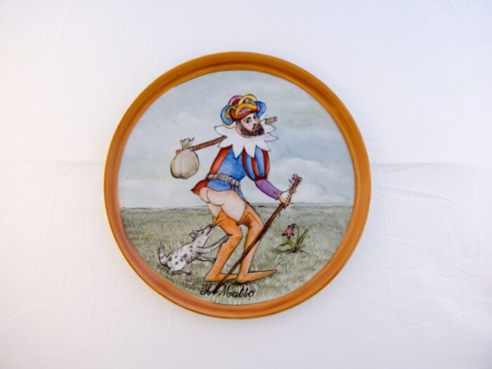 hand painted porcelain the fool plate by lithian ricci 1