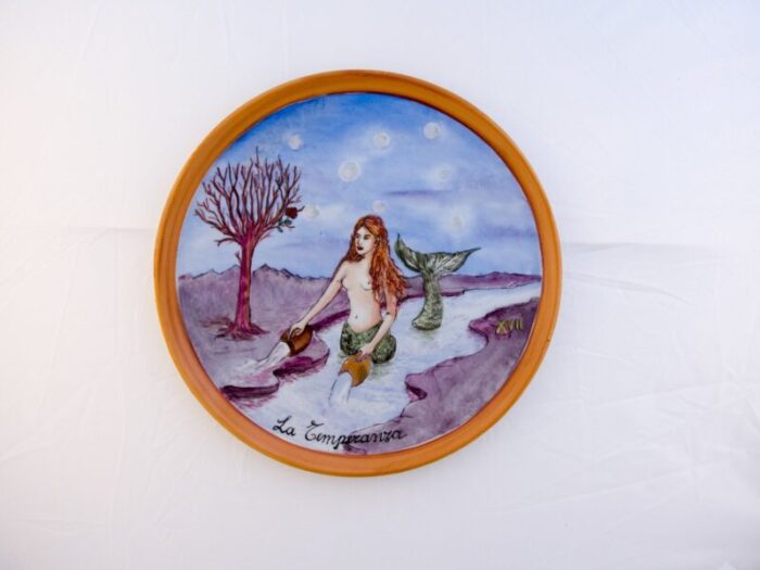 hand painted porcelain the temperance plate by lithian ricci 1