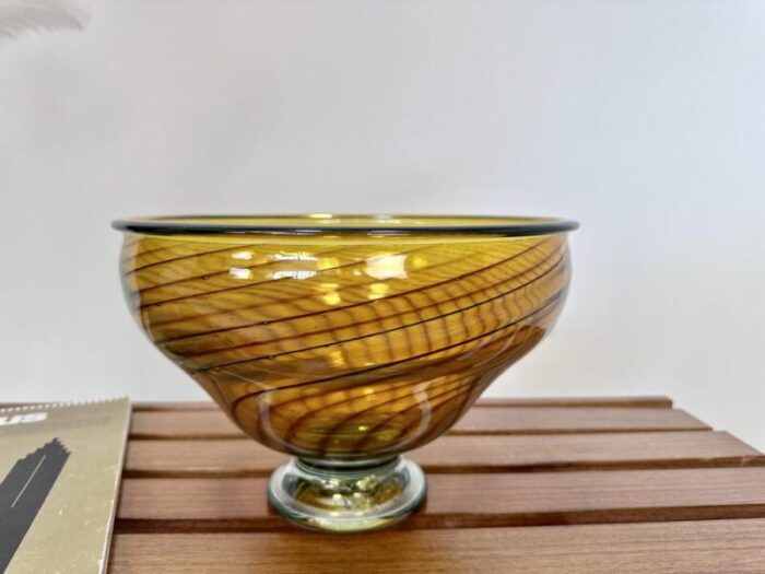 handmade recycled glass art bowl by james magagula for ngwenya glass eswatini kingdom of swaziland 9659