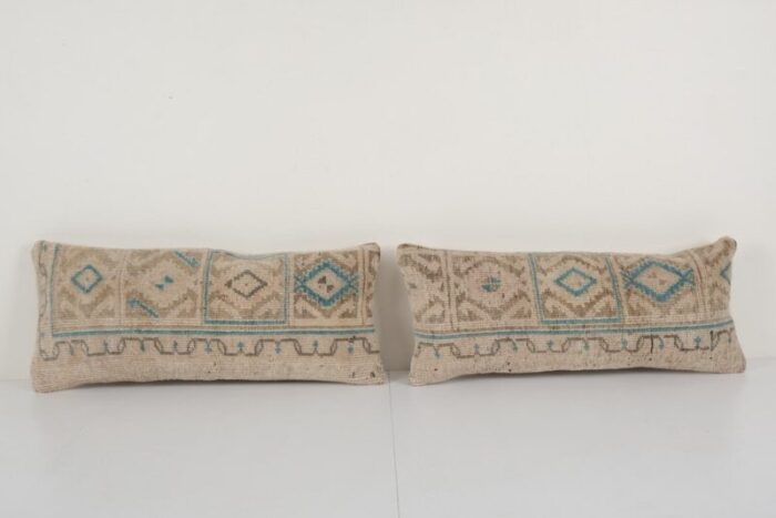 handwoven oushak rug pillow covers set of 2 1