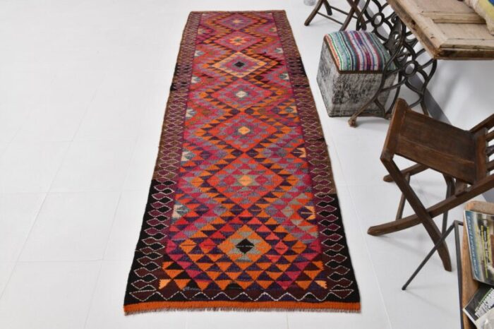 handwoven wool kilim runner rug 6