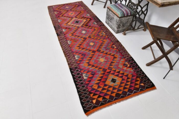 handwoven wool kilim runner rug 7