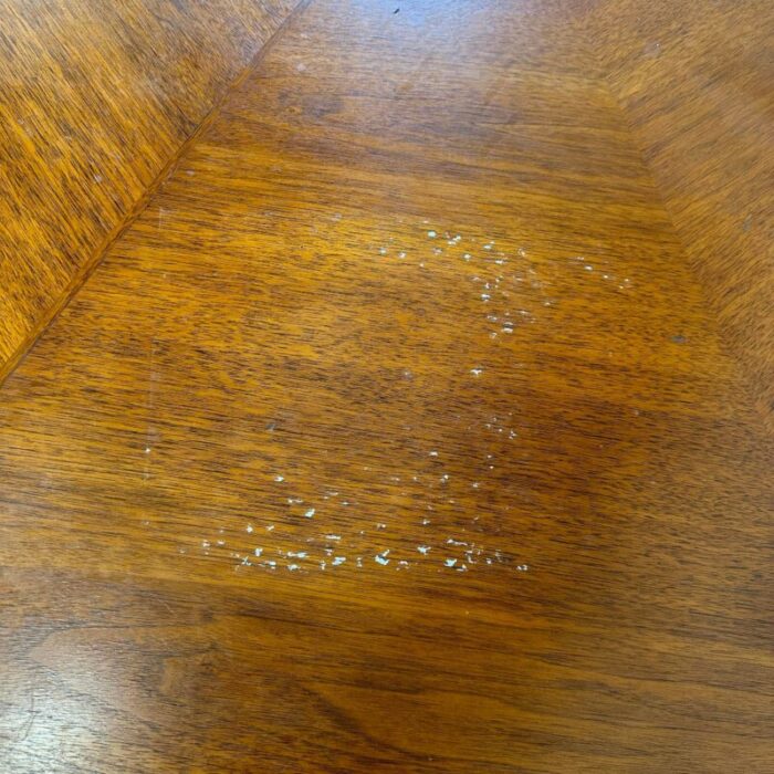 henredon game table with spider web grain pattern on top 0509