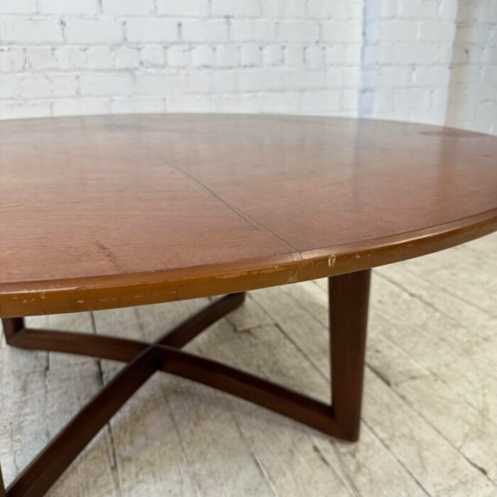 henredon game table with spider web grain pattern on top 9151