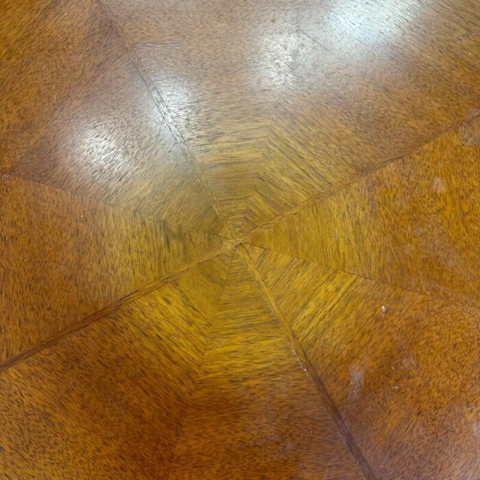 henredon game table with spider web grain pattern on top 9695