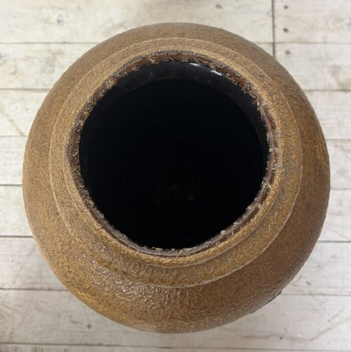 huge brutalist fat lava floor vase west germany 1970s 12