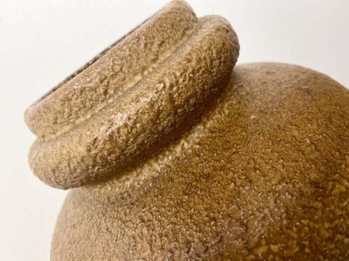 huge brutalist fat lava floor vase west germany 1970s 7