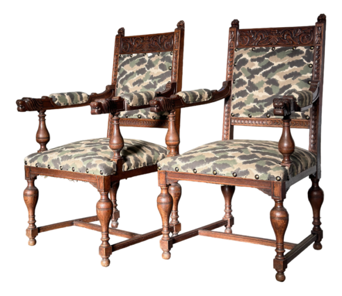 hunting chairs with camouflage upholstery set of 2 0482