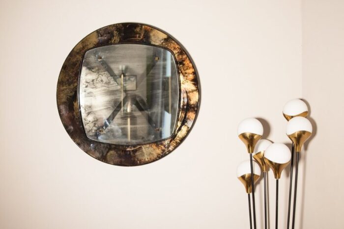 illuminated wall mirror by santambrogio and de berti italy ca 1950 7