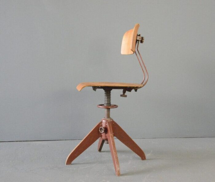 industrial factory chair by rowac bemefa 1950s 1285