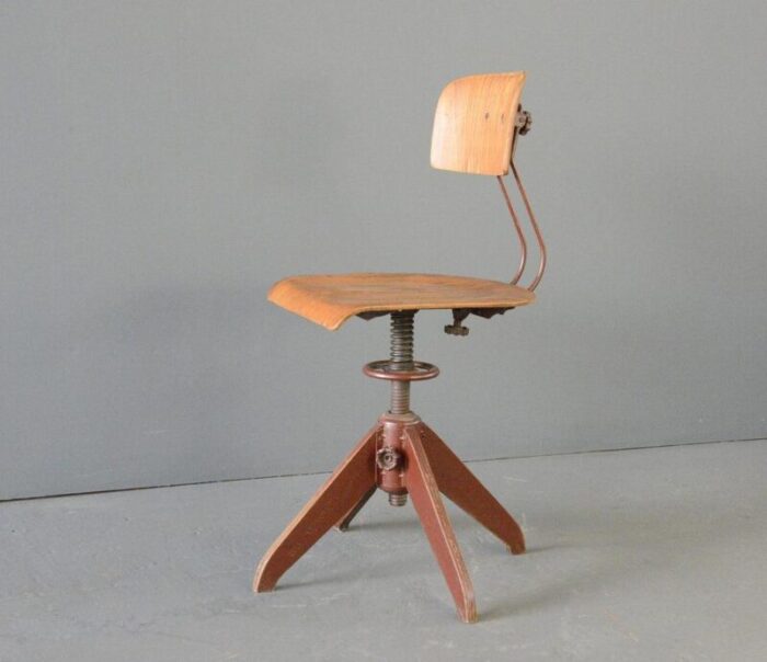 industrial factory chair by rowac bemefa 1950s 1386