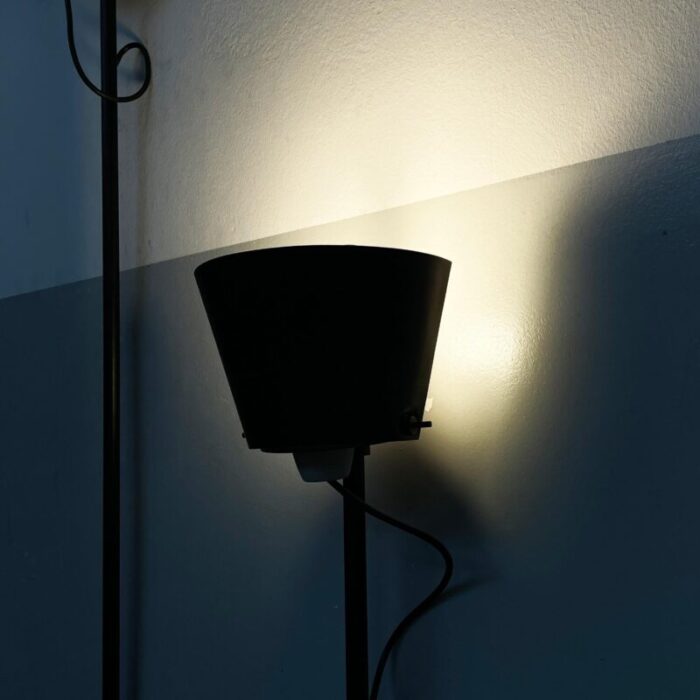 italian modern adjustable wall lamps in black metal 1980s set of 4 1633